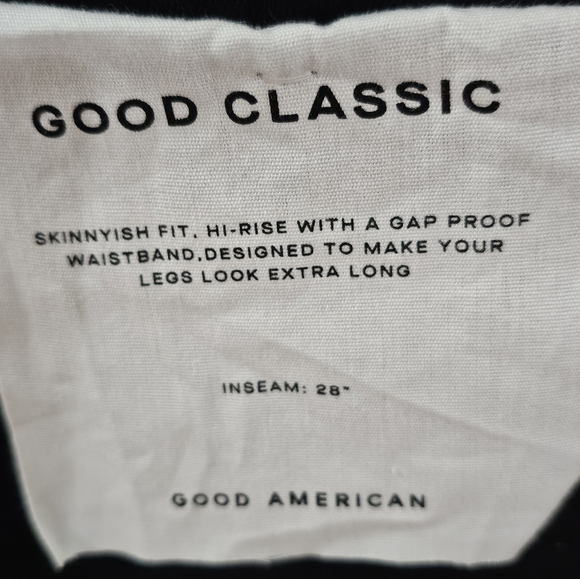 GOOD AMERICAN Good Classic asymmetric high-rise slim-leg jeans size 4/27 NWT - Picture 9 of 10